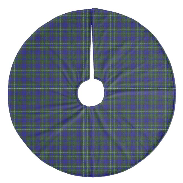 Macneil av Colonsay tartan blue grönt plaid Julgransmatta Fleece (Framsidan)