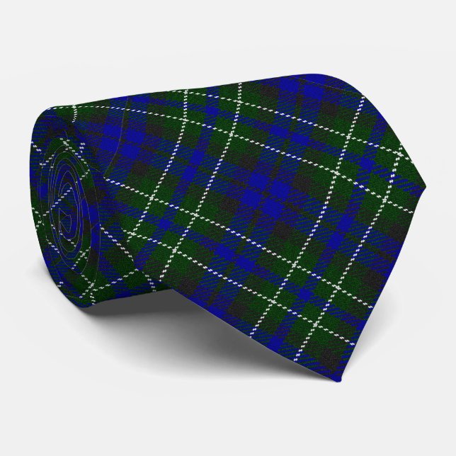 Macneil av Colonsay tartan blue grönt plaid Slips (Rullad)