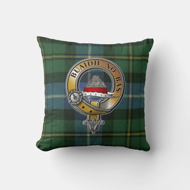 MacNeil-Barra Tartan & Badge Kudde (Framsida)