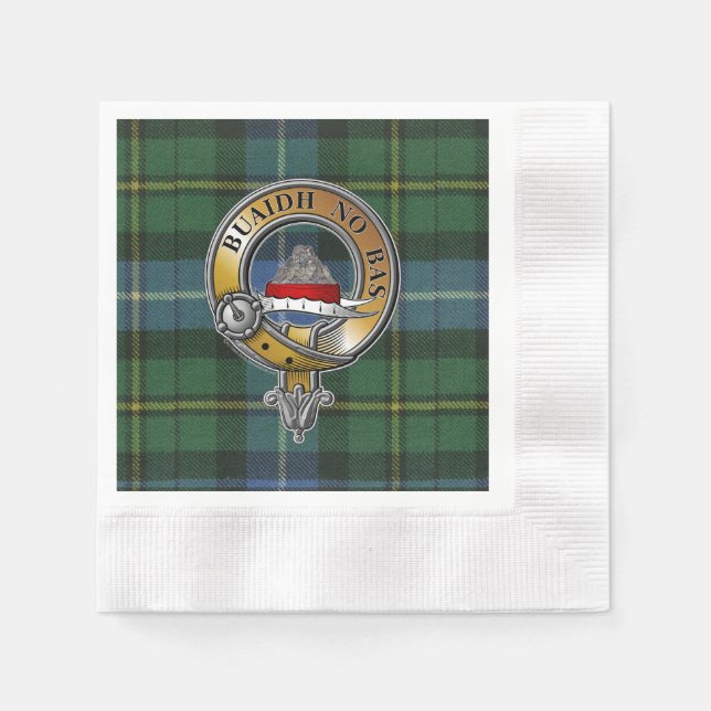 MacNeil-Barra Tartan & Badge Pappersservett (Framsidan)
