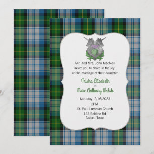 MacNeil Klan Scottish Symbols bröllopsinbjudan Inbjudningar