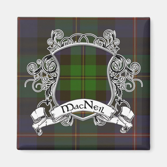 MacNeil Tartan Shield Magnet (Framsidan)