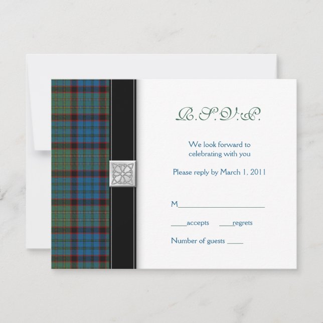 MacNicol Jakt Tartan Celtic Svarskort OSA Kort (Framsida)