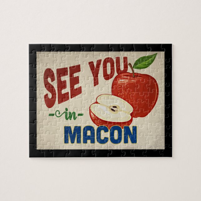 Macon Georgia Apple - Vintage resor Pussel (Horisontell)