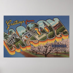 Macon GeorgiaLarge brev ScenesMacon, GA Poster