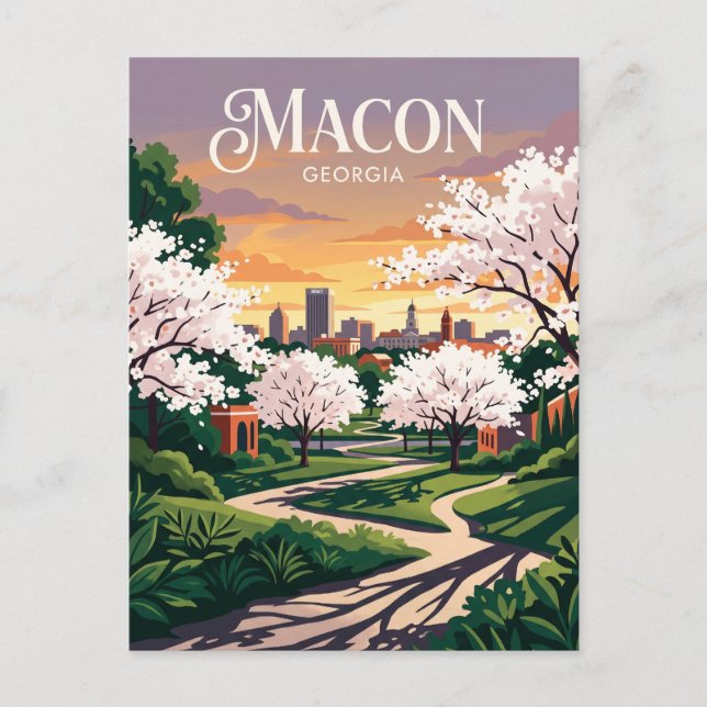 Macon USA Vykort (Framsida)