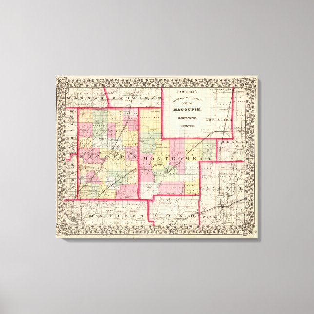 Macoupin, Montgomery-grevskapen Canvastryck (Framsida)