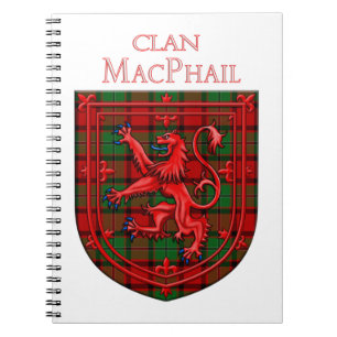 MacPhail Tartan Scottish Plade Lejon Rampant Anteckningsbok