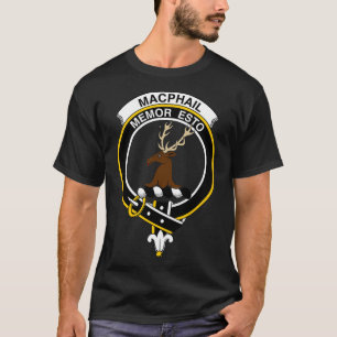 MacPhail Vapensköld Tartan Klan Scottish Klan T Shirt