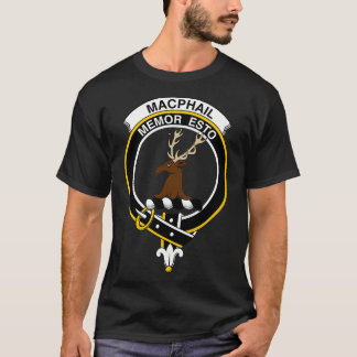 MacPhail Vapensköld Tartan Klan Scottish Klan T Shirt