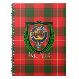 MacPhee Scottish Clan Tartan & Crest Anteckningsbok
