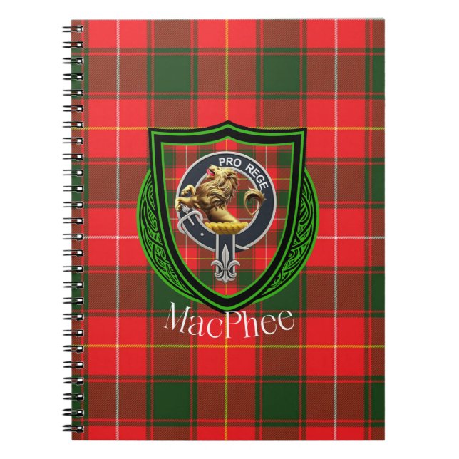 MacPhee Scottish Clan Tartan & Crest Anteckningsbok (Framsidan)