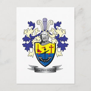 MacPherson Family Crest Jackar av Arm Vykort