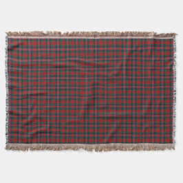 MacPherson Klan Red och Royal Blue Tartan Mysfilt