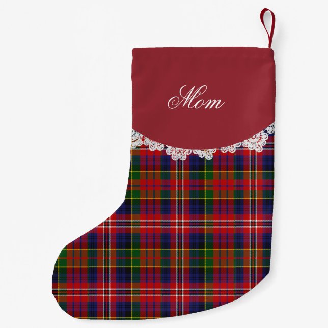 MacPherson Klan Tartan Play-julklapp Liten Julstrumpa (Baksidan)