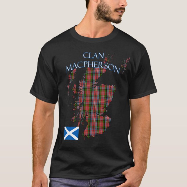 MacPherson Scottish Klan Tartan Scotland T Shirt (Framsida)