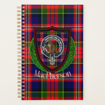 MacPherson skotska klan tartan och vapensköld