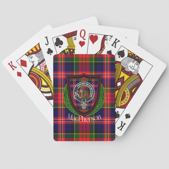 MacPherson skotska klan tartan & vapensköld Casinokort (Baksidan)