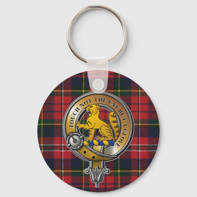 MacPherson Tartan & Badge Nyckelring (Framsida)