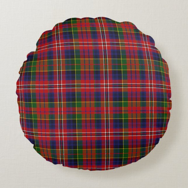 MacPherson Tartan Play Rund Kudde (Framsidan)