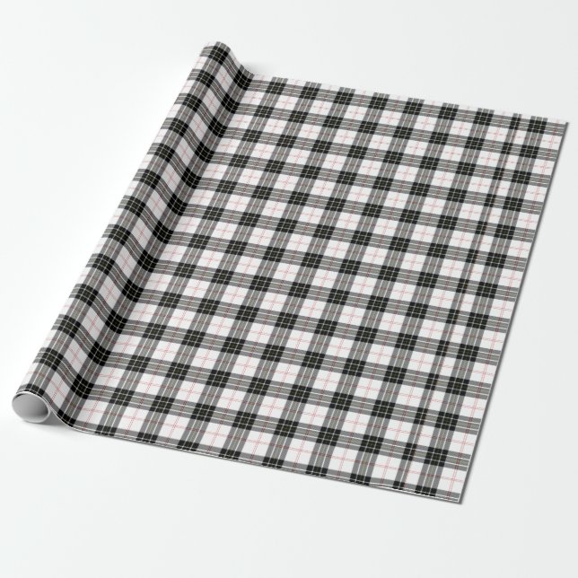 MacPherson Tartan Presentpapper (Utrullad)