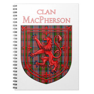 MacPherson Tartan Scottish Play Lejon Rampant Anteckningsbok