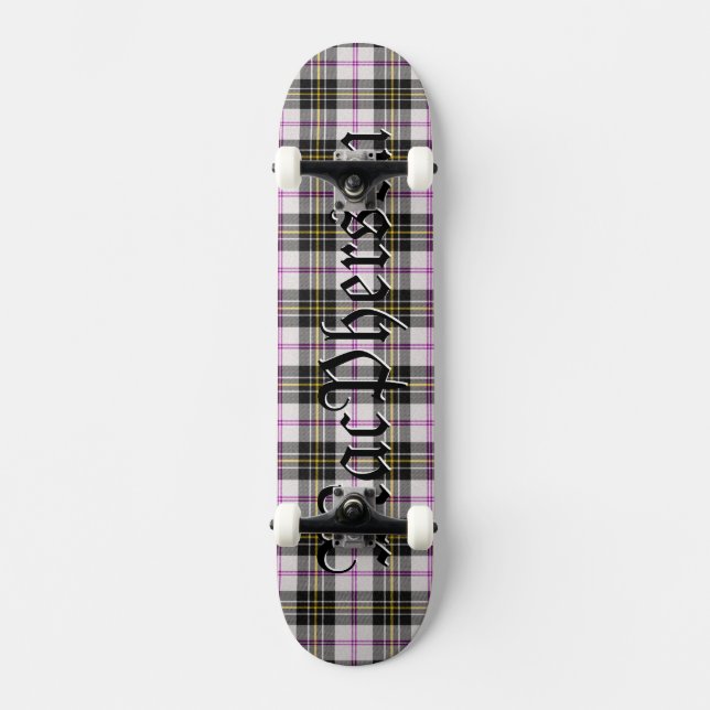 MacPherson Tartan Scottish Play Mönster Mini Skateboard Bräda 18,5 Cm (Framsida)