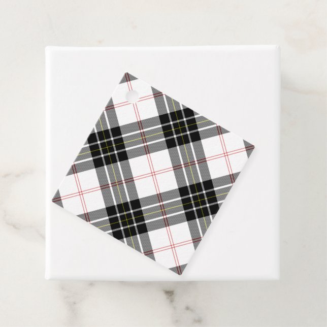 MacPherson tartan svart vit rutig Gåvor Etiketter (På plats)