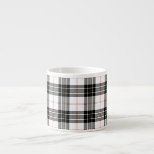 MacPherson tartan svartvit plaid Espressomugg