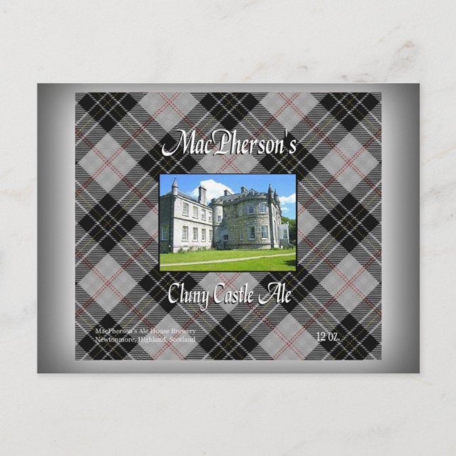 MacPhersons Cluny Castle Ale Vykort (Framsida)