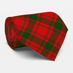 MacQuarrie tartan Red grönt plaid Slips