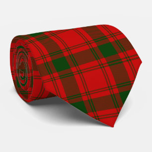 MacQuarrie tartan Red grönt plaid Slips