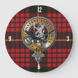 MacQueen Tartan & Badge Stor Klocka
