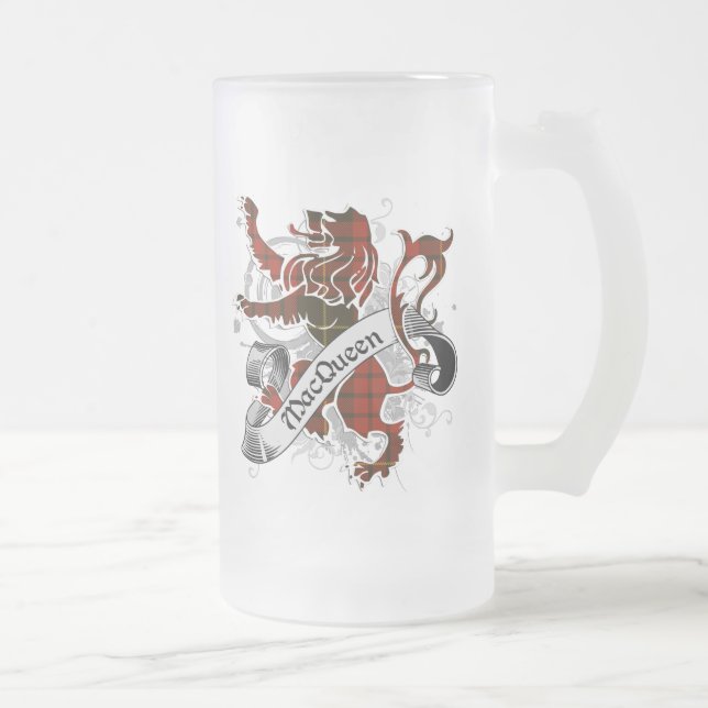 MacQueen Tartan Lejonare Frostat Ölglas (Höger)