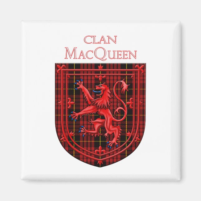 MacQueen Tartan Scottish Play Lejon Rampant Magnet (Framsidan)