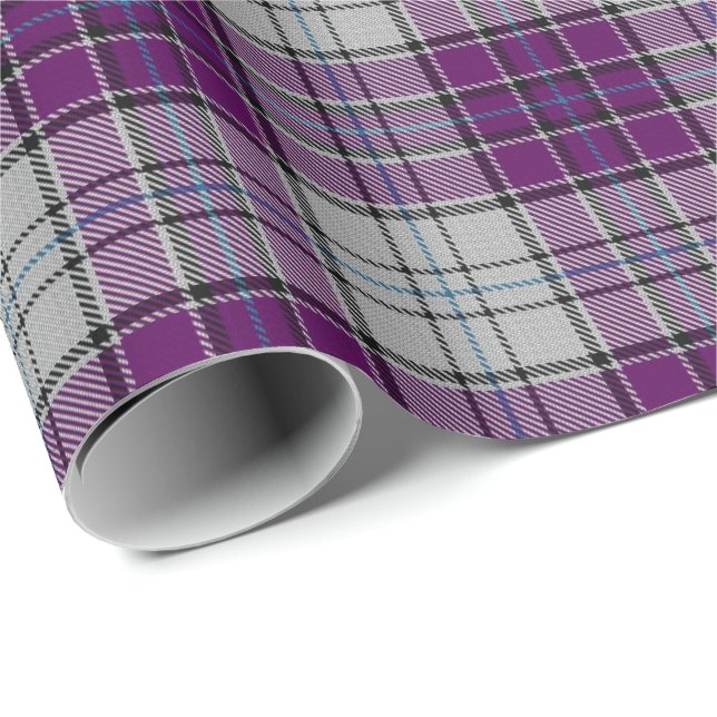 MacRae Dance Lila Tartan Wrapping Papper Presentpapper (Rullad Hörn)