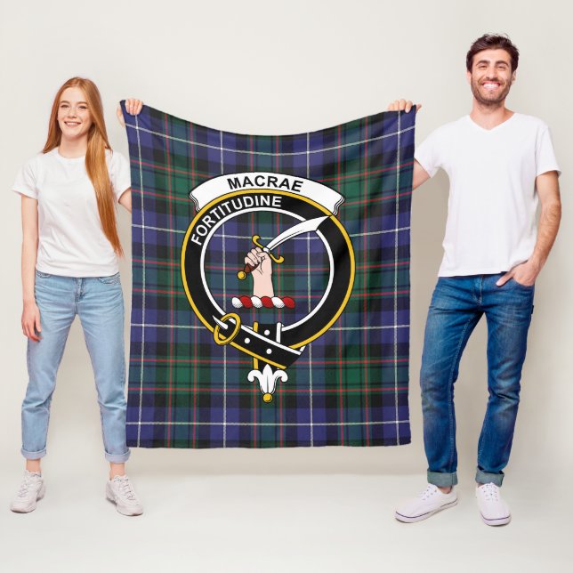 MacRae Klans Jakt Modern Rutig Plaid Fleecefilt (På plats)