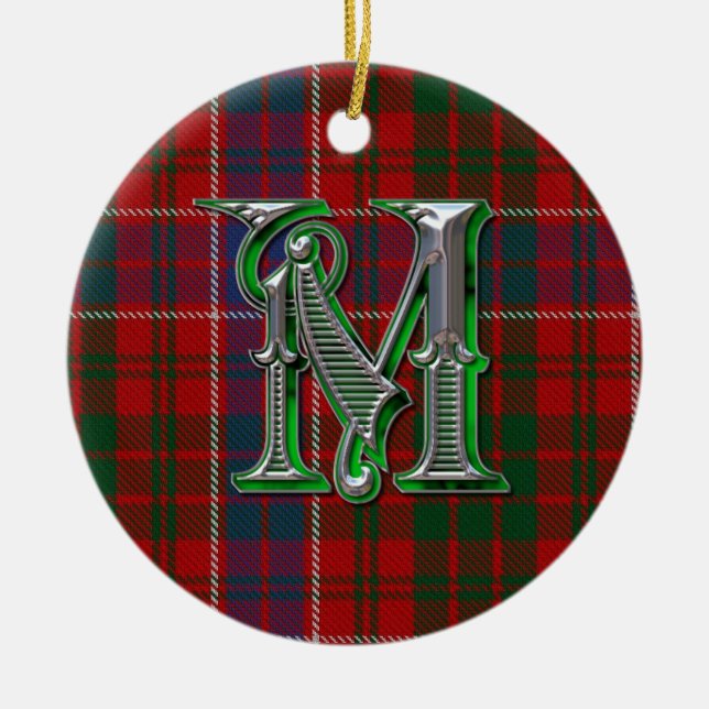 MacRae Play Monogram-ornament Julgransprydnad Keramik (Framsidan)