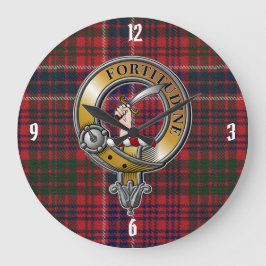 MacRae Tartan & Badge Stor Klocka