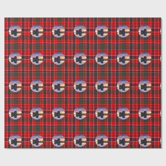 MacRae Tartan Eilean Donan Castle Presentpapper (Platt)