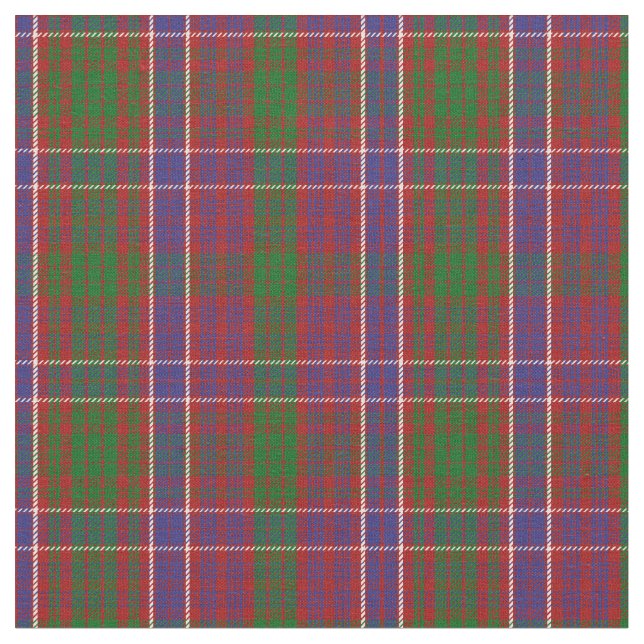 MacRae Tartan-utskrift Tyg (Närbild)