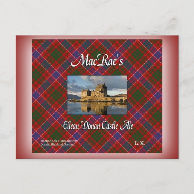 MacRaes Eilean Donan Castle Ale Vykort (Framsida)