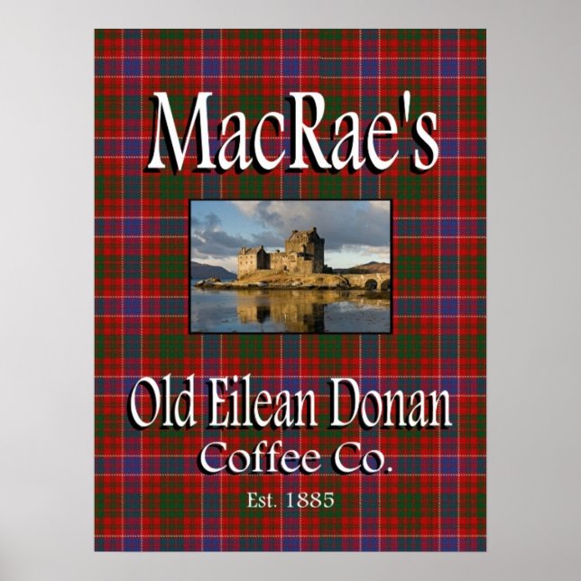 MacRaes gamla Eilean Donan Coffee Co. Poster (Framsidan)