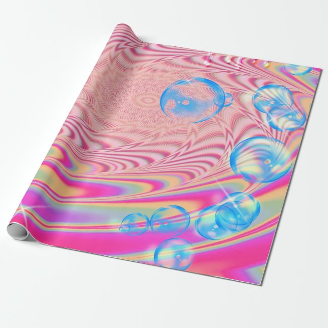 MACRAME’- Colorful Abstrakt Image of Fractal Art - Presentpapper (Utrullad)