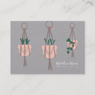 Macrame konstnär Handgjord design Hängande växt Gr Visitkort