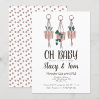 Macrame växtställ plantera boho baby shower