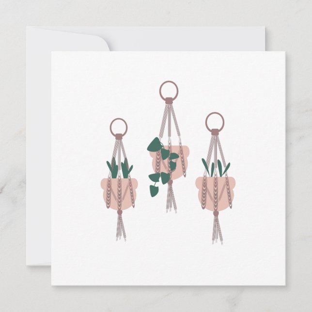 Macrame växtställ plantera krukor illustration (Framsida)