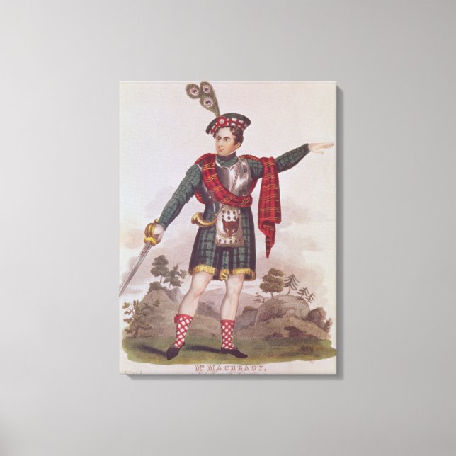 Macready i rollen som Rob Roy Macgregor Canvastryck (Framsida)