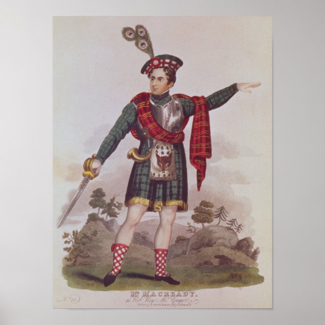 Macready i rollen som Rob Roy Macgregor Poster (Framsidan)