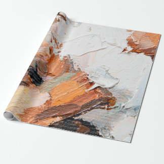 Macro. Abstract art. Expressive embossed pasty oil Presentpapper